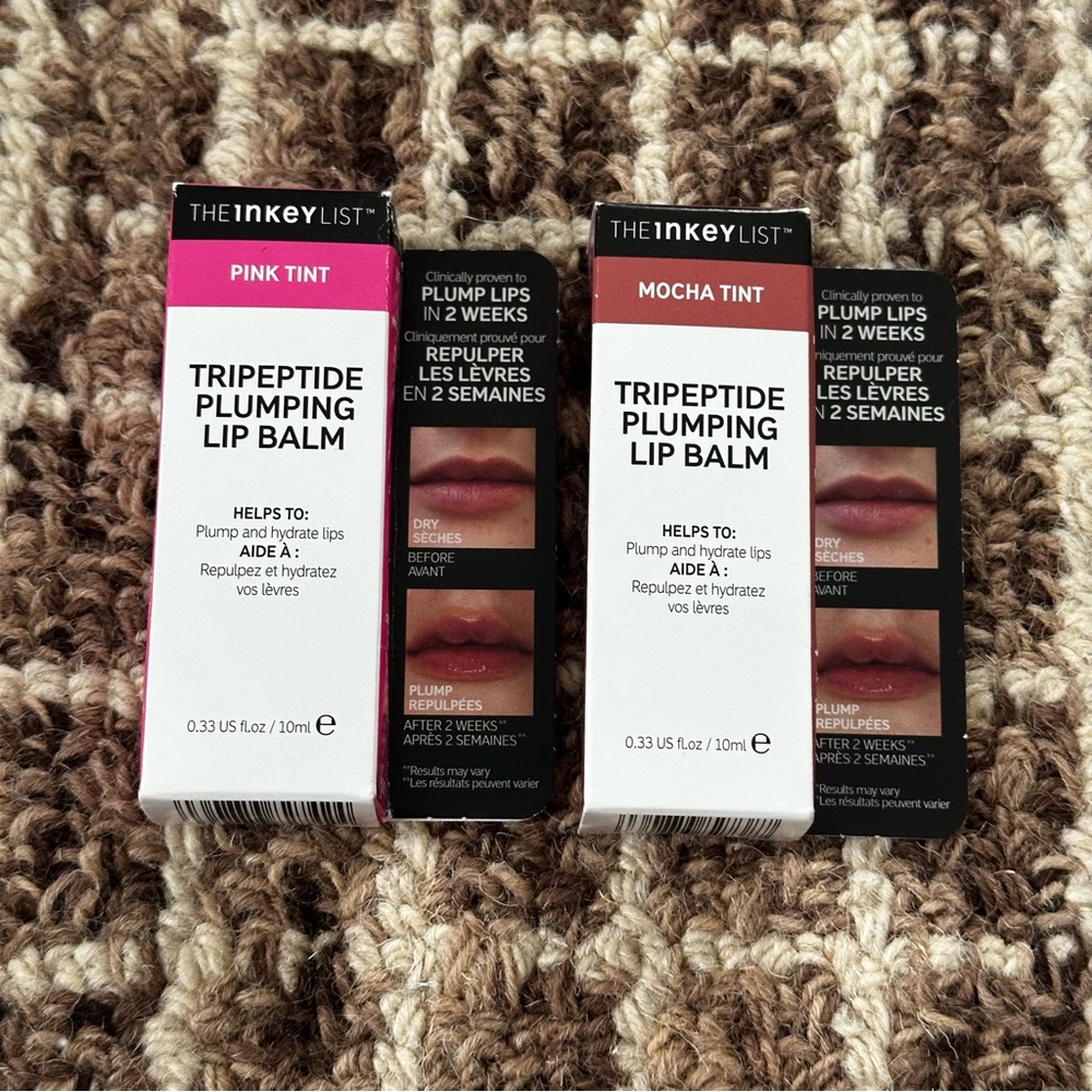 Tripeptide Plumping Lip Balm Set - Pink and Mocha Tints